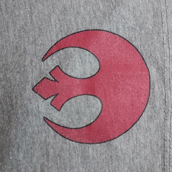 Star Wars Rogue One Jyn Baze Chirrut Cassian Gray Red S/S Graphic Tee Size Large - Picture 7 of 8